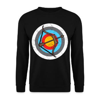 Cible de tir à l'arc - Sweat-shirt Unisexe - noir - Devant - Alina (178cm) & Michal (187cm)