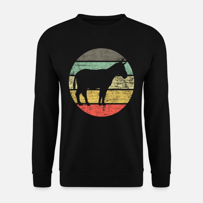 Retro donkey - Unisex Sweatshirt - black