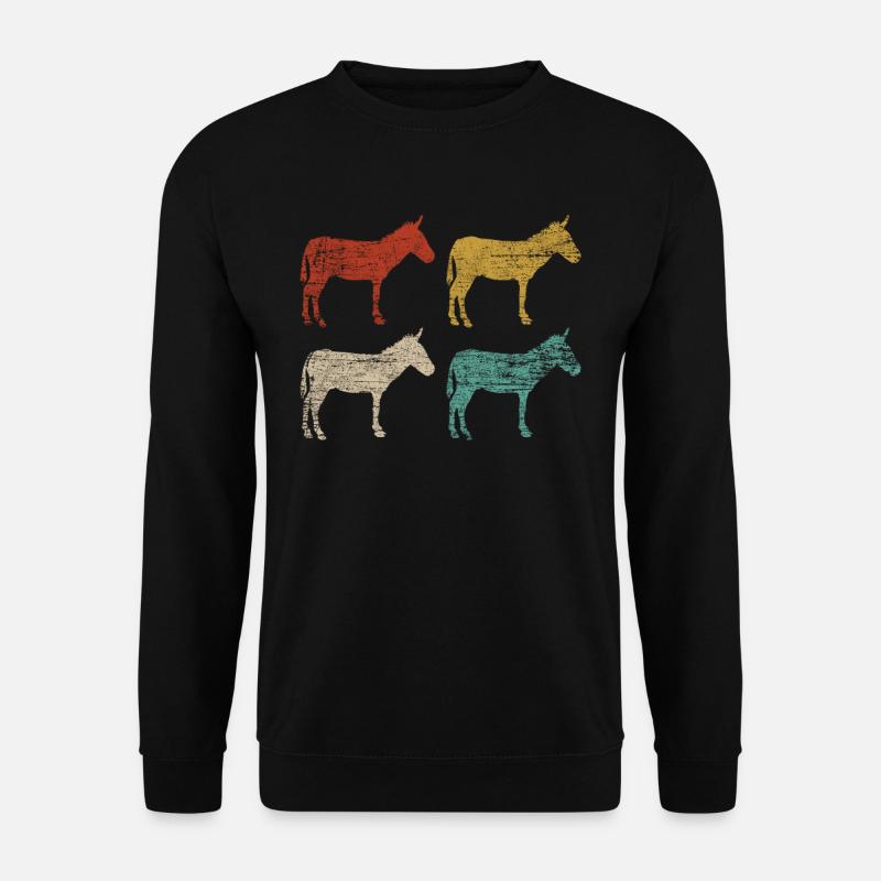 Esel Nutztier - Unisex Pullover - Schwarz