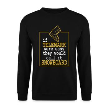 Telemark Free Heel Nordic Ski Funny Gift - Unisex Sweatshirt - black - Front - Alina (178cm) & Michal (187cm)