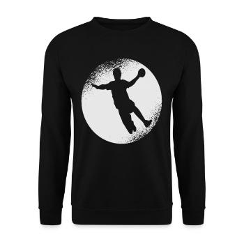 Handball Hobby - Unisex Pullover - Schwarz - Vorne - Alina (178cm) & Michal (187cm)