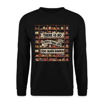 livre - Sweat-shirt Unisexe - noir - Devant - Alina (178cm) & Michal (187cm)