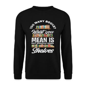 livre - Sweat-shirt Unisexe - noir - Devant - Alina (178cm) & Michal (187cm)