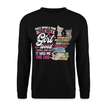 Buch - Unisex Pullover - Schwarz - Vorne - Alina (178cm) & Michal (187cm)