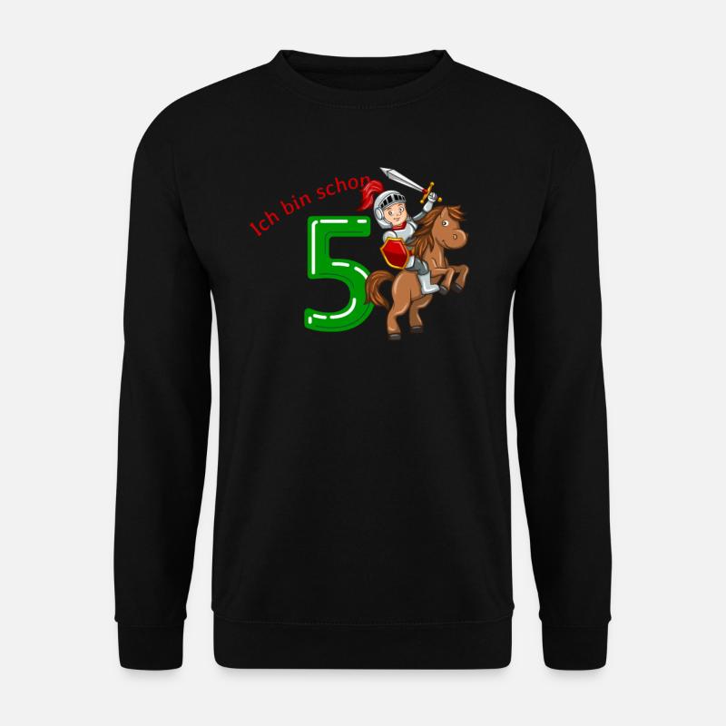 5 Jahre Ritter Geburtstag - Unisex Pullover - Schwarz