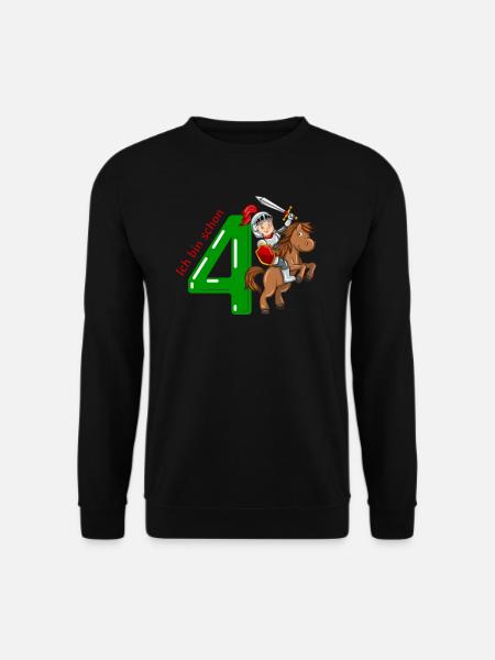 4 Jahre Ritter Geburtstag - Unisex Pullover - Schwarz