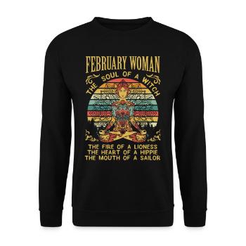 February Woman Soul Witch - Unisex Sweatshirt - black - Front - Alina (178cm) & Michal (187cm)