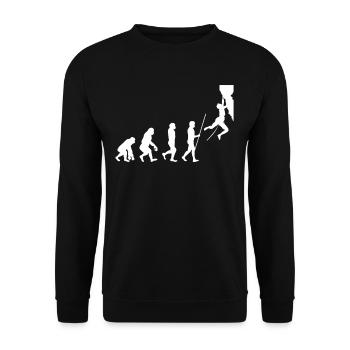 Klettern Evolution - Unisex Pullover - Schwarz - Vorne - Alina (178cm) & Michal (187cm)