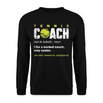 Entraîneur de tennis - Sweat-shirt Unisexe - noir - Devant - Alina (178cm) & Michal (187cm)