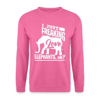 Elefant - Unisex Pullover - Pink - Vorne