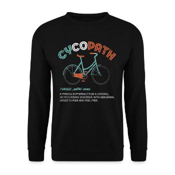 Fahrrad Cycopath - Unisex Pullover - Schwarz - Vorne - Alina (178cm) & Michal (187cm)
