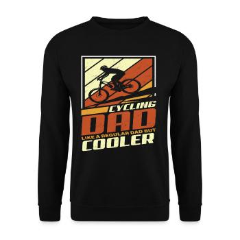 Fahrrad Vater - Unisex Pullover - Schwarz - Vorne - Alina (178cm) & Michal (187cm)