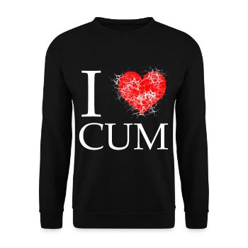 J’adore Sperme Sperme Sperme Jizzle sperme sous-traitance sexe - Sweat-shirt Unisexe - noir - Devant - Alina (178cm) & Michal (187cm)