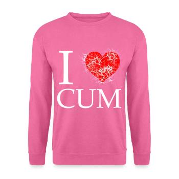 I love cum jizzle semen sex submissive - Unisex Sweatshirt - pink - Front
