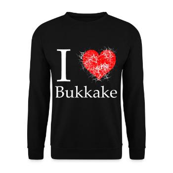 Bukakke drôle sexe - Sweat-shirt Unisexe - noir - Devant - Alina (178cm) & Michal (187cm)