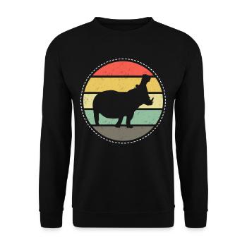 Hippo Africa - Unisex Sweatshirt - black - Front - Alina (178cm) & Michal (187cm)