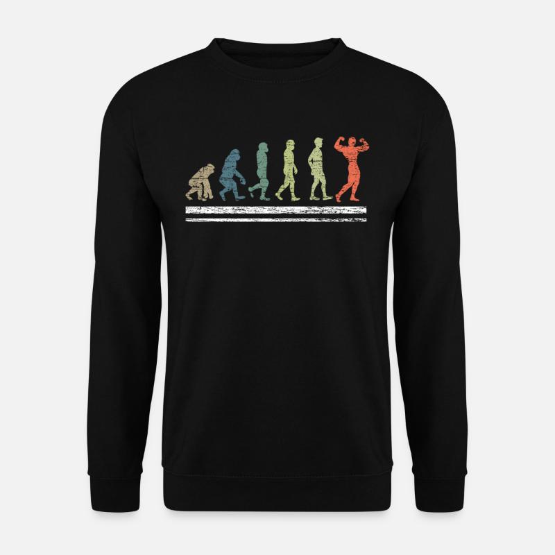 Bodybuilding Evolution - Unisex Pullover - Schwarz
