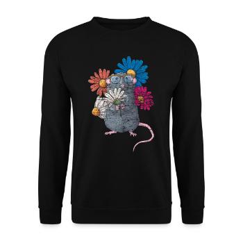 Rate rongeur - Sweat-shirt Unisexe - noir - Devant - Alina (178cm) & Michal (187cm)