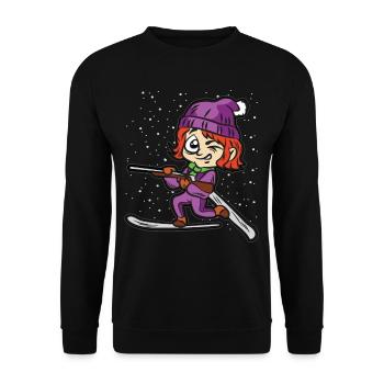 COOL BIATHLON GIRL sports d'hiver filles femmes - Sweat-shirt Unisexe - noir - Devant - Alina (178cm) & Michal (187cm)