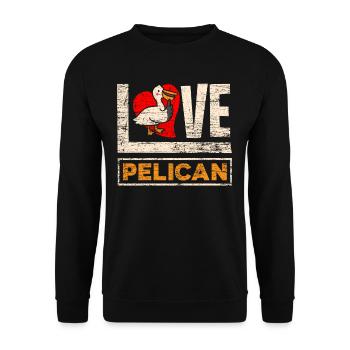 Amour de pélican - Sweat-shirt Unisexe - noir - Devant - Alina (178cm) & Michal (187cm)