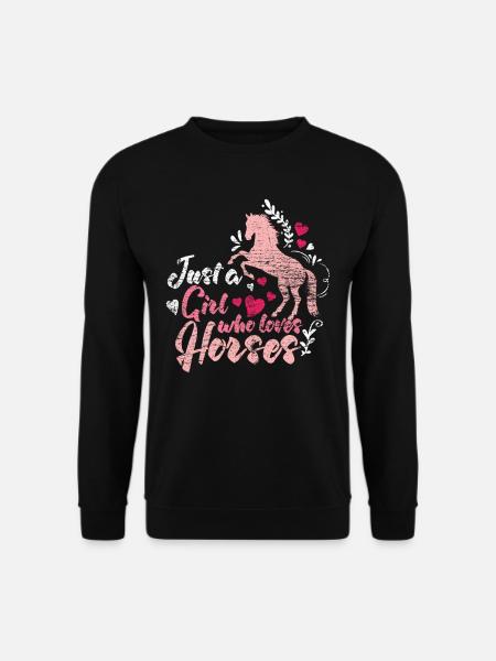 Pferde Mädchen - Unisex Pullover - Schwarz