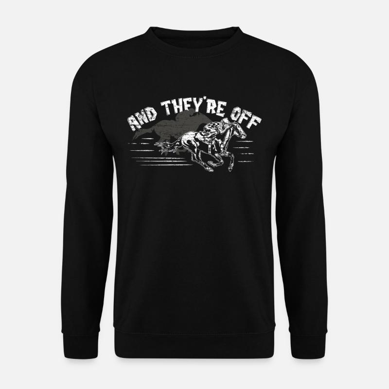 Chevaux courses de chevaux - Sweat-shirt Unisexe - noir
