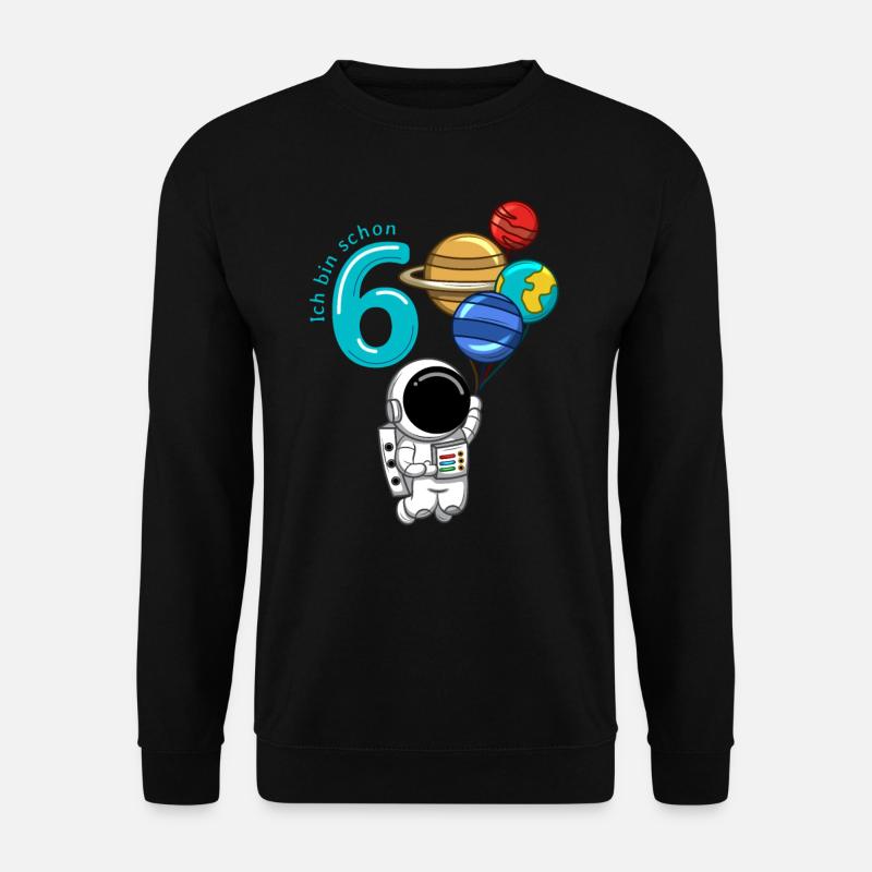 6 Jahre Astronaut Geburtstag - Unisex Pullover - Schwarz