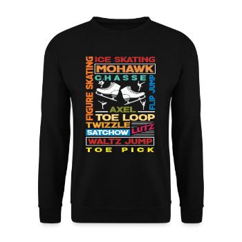 Figure skating sport - Unisex Sweatshirt - black - Front - Alina (178cm) & Michal (187cm)