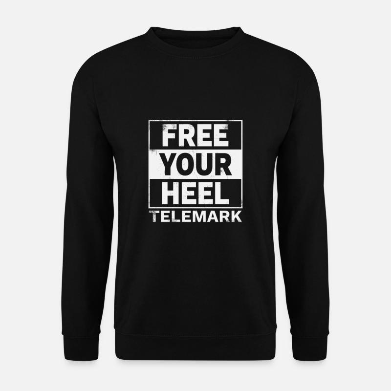 Telemark Free Heel Nordic Ski Sport Geschenk - Unisex Pullover - Schwarz