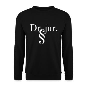 Dr. jur. Promotion Jura Anwalt - Unisex Pullover - Schwarz - Vorne - Alina (178cm) & Michal (187cm)