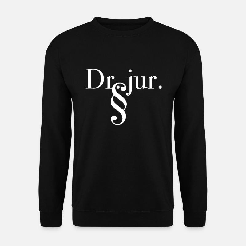 Dr. jur. Promotion Jura Anwalt - Unisex Pullover - Schwarz