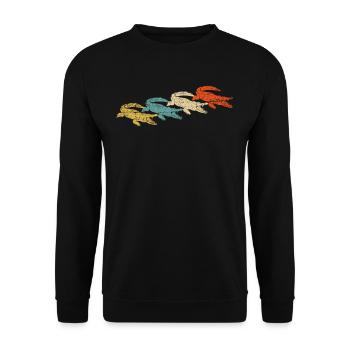 crocodile - Sweat-shirt Unisexe - noir - Devant - Alina (178cm) & Michal (187cm)
