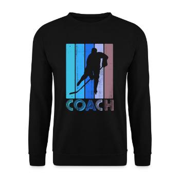 entraîneur de hockey - Sweat-shirt Unisexe - noir - Devant - Alina (178cm) & Michal (187cm)