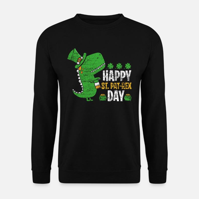 St. Patrick's Day T-Rex - Unisex Sweatshirt - black