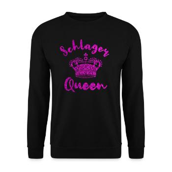 Schlager Queen - Unisex Pullover - Schwarz - Vorne - Alina (178cm) & Michal (187cm)