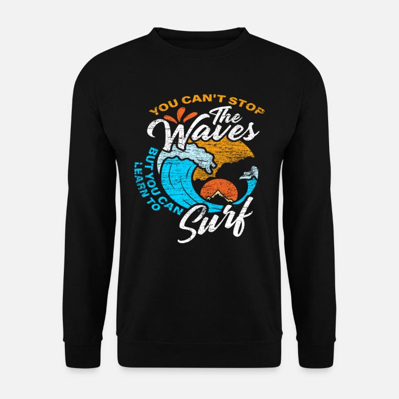 Surfing waves - Unisex Sweatshirt - black