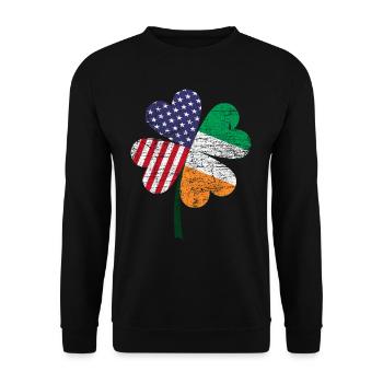 Irlande Usa - Sweat-shirt Unisexe - noir - Devant - Alina (178cm) & Michal (187cm)