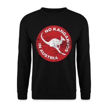 Kangaroo Austria - Unisex Sweatshirt - black - Front - Alina (178cm) & Michal (187cm)