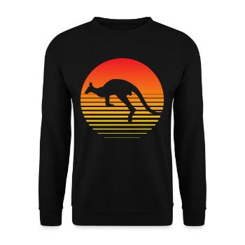 Kangaroo animal - Unisex Sweatshirt - black - Front - Alina (178cm) & Michal (187cm)