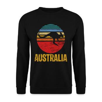 Australia retro - Unisex Sweatshirt - black - Front - Alina (178cm) & Michal (187cm)