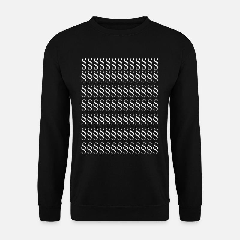 Jura Paragraph Anwalt Geschenk Jura Student - Unisex Pullover - Schwarz