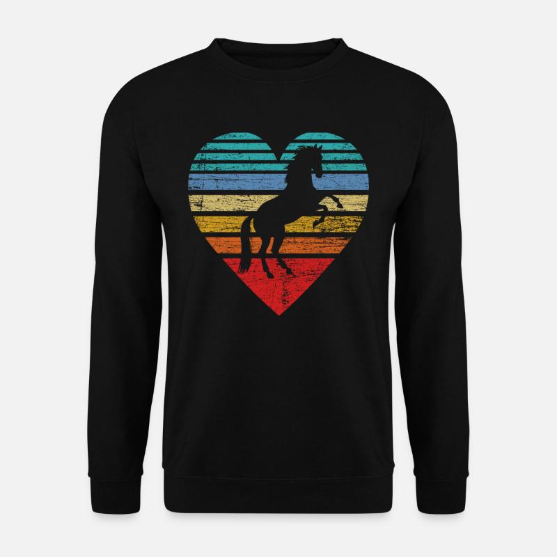 Pferde Herz - Unisex Pullover - Schwarz