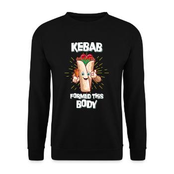 Kebab Formed This Body Lustiger Spruch Döner - Sweat-shirt Unisexe - noir - Devant - Alina (178cm) & Michal (187cm)