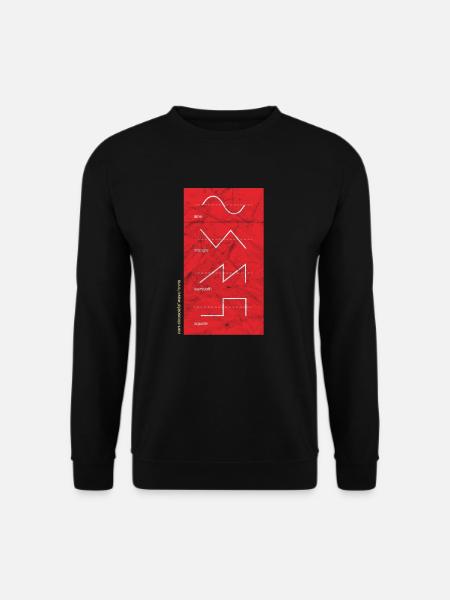 Vintage Audio Waveform Synthesizer Analog Synth - Unisex Sweatshirt - black