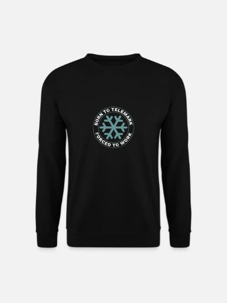 Telemark Born Free Heel Nordic Ski Sport Geschenk - Unisex Pullover - Schwarz