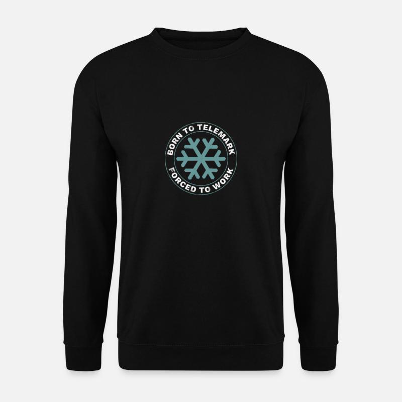 Telemark Born Free Heel Nordic Ski Sport Geschenk - Unisex Pullover - Schwarz