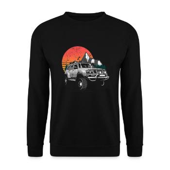 Véhicule d'aventure véhicule hors route Vintage - Sweat-shirt Unisexe - noir - Devant - Alina (178cm) & Michal (187cm)