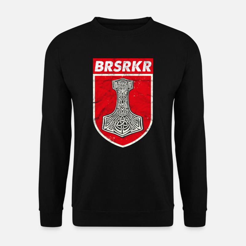 Berserker Wikinger Odin Wotan Nordische Mythologie - Unisex Pullover - Schwarz