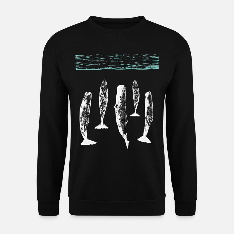 spermwhale plain white - Unisex Sweatshirt - black