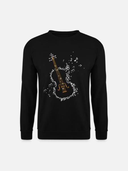 Violine Noten - Unisex Pullover - Schwarz
